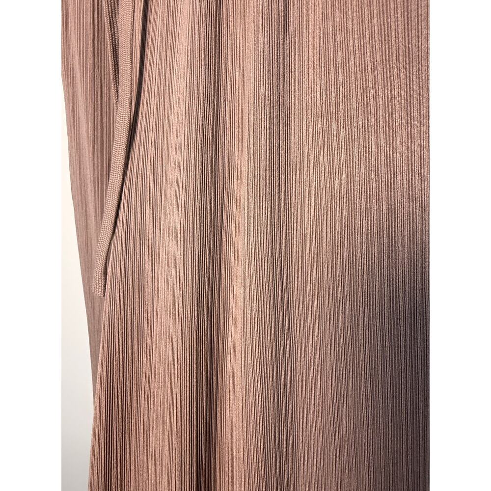 Ribbed High-rise Drawstring Wide Leg Pants - Picture 5 of 8